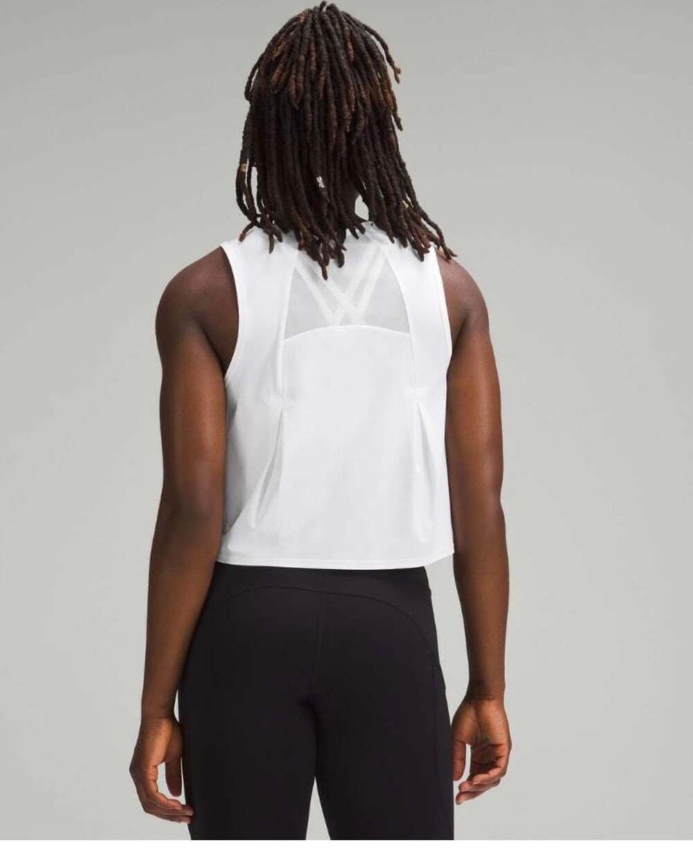 Lululemon Sculpt Cropped Tank Classic Fit Reflective Detail Size 8 - Picture 2 of 6